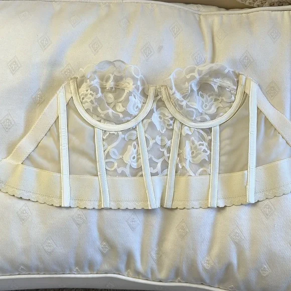 Vintage lace lingerie set with 2 corsets, 2 garter belts and more